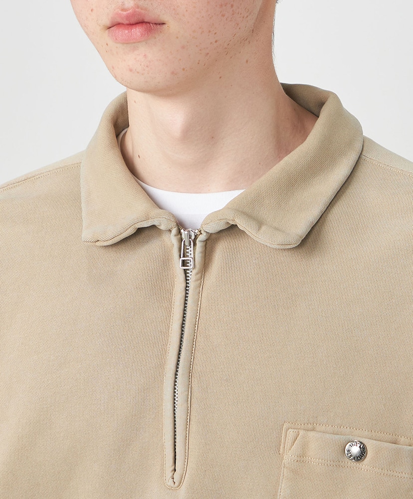 Garment Dyed Field Half Zip Sweat Shirts BE/ベージュ L(MEN)