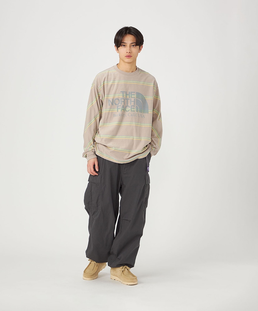 Field Long Sleeve Striped Tee BE/ベージュ L(MEN)