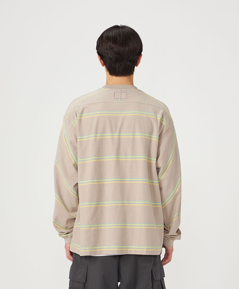 Field Long Sleeve Striped Tee BE/ベージュ L(MEN)
