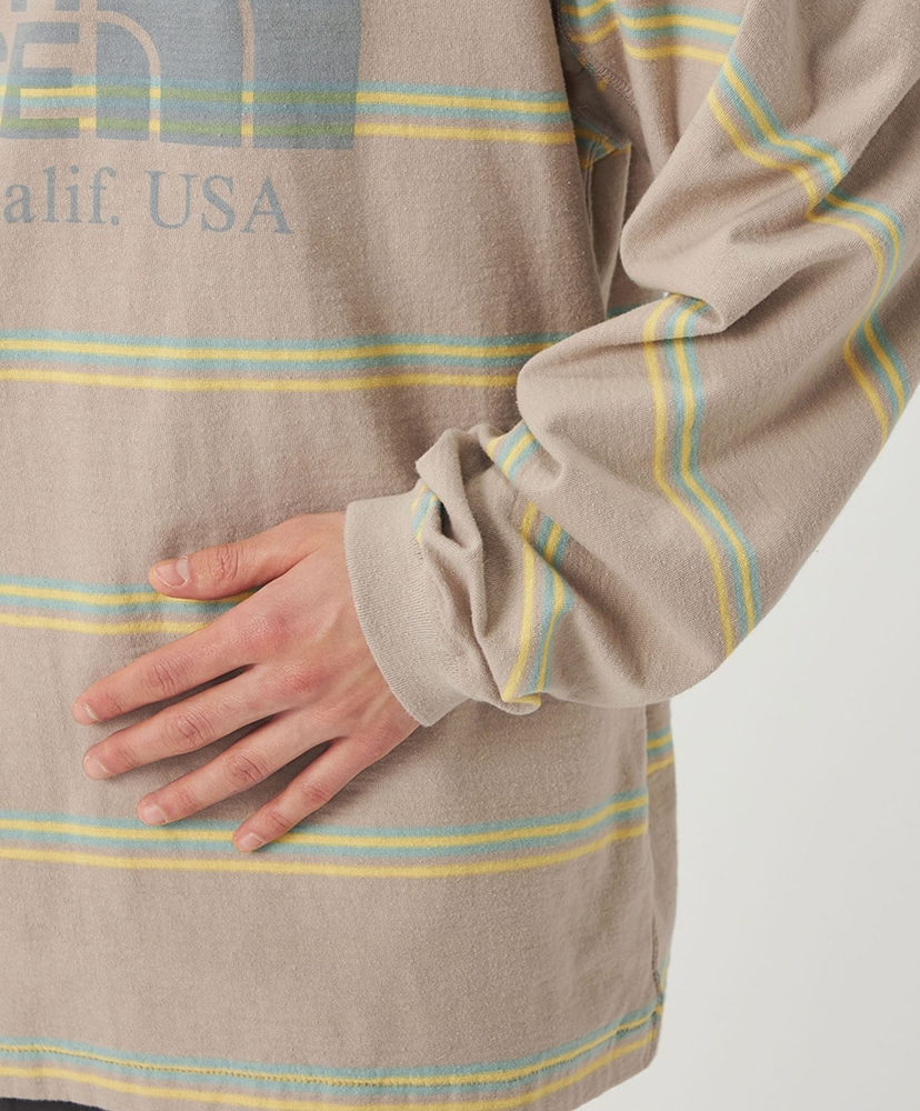 Field Long Sleeve Striped Tee BE/ベージュ L(MEN)