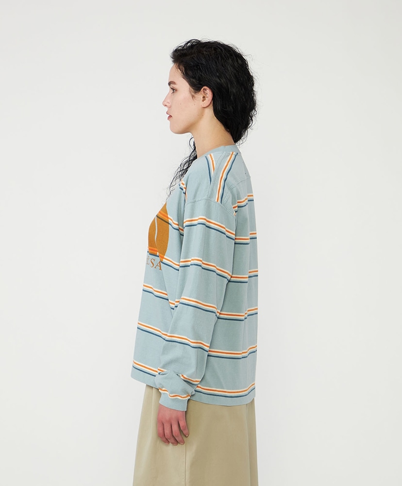 Field Long Sleeve Striped Tee SX/サックス L(MEN)