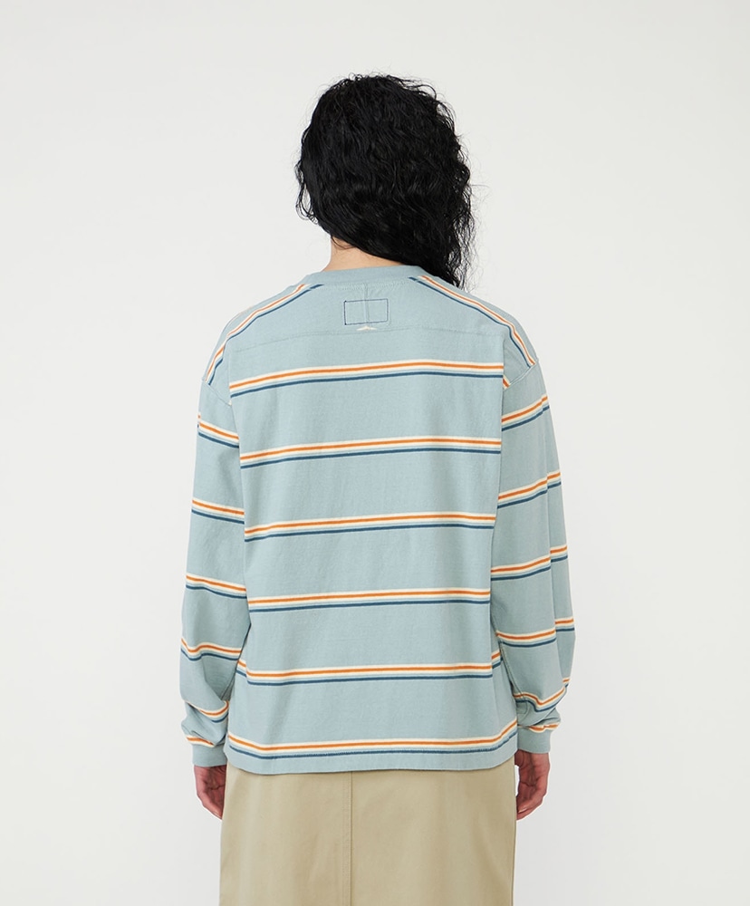Field Long Sleeve Striped Tee SX/サックス L(MEN)