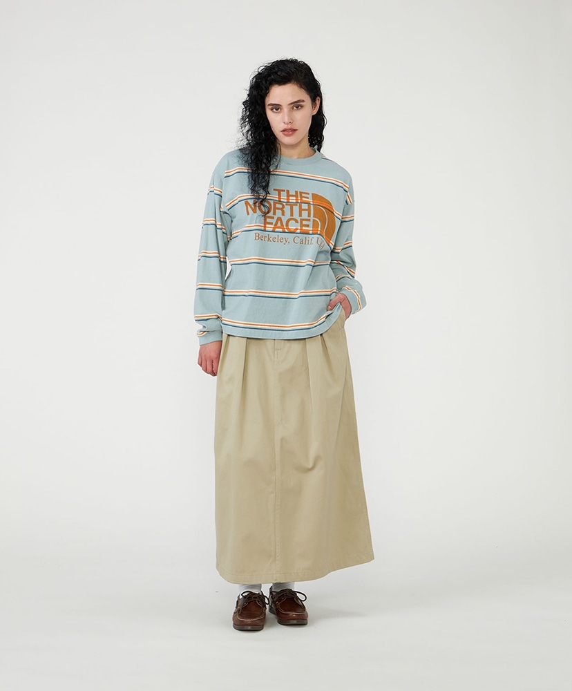 Field Long Sleeve Striped Tee SX/サックス L(MEN)