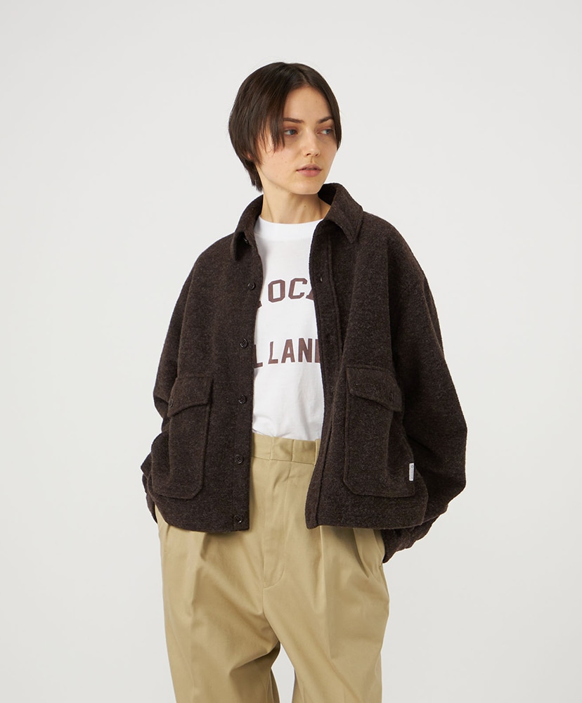 OOAL WINDSTOPPER Sliver Knit Jacket BR/ブラウン 1(WOMEN)