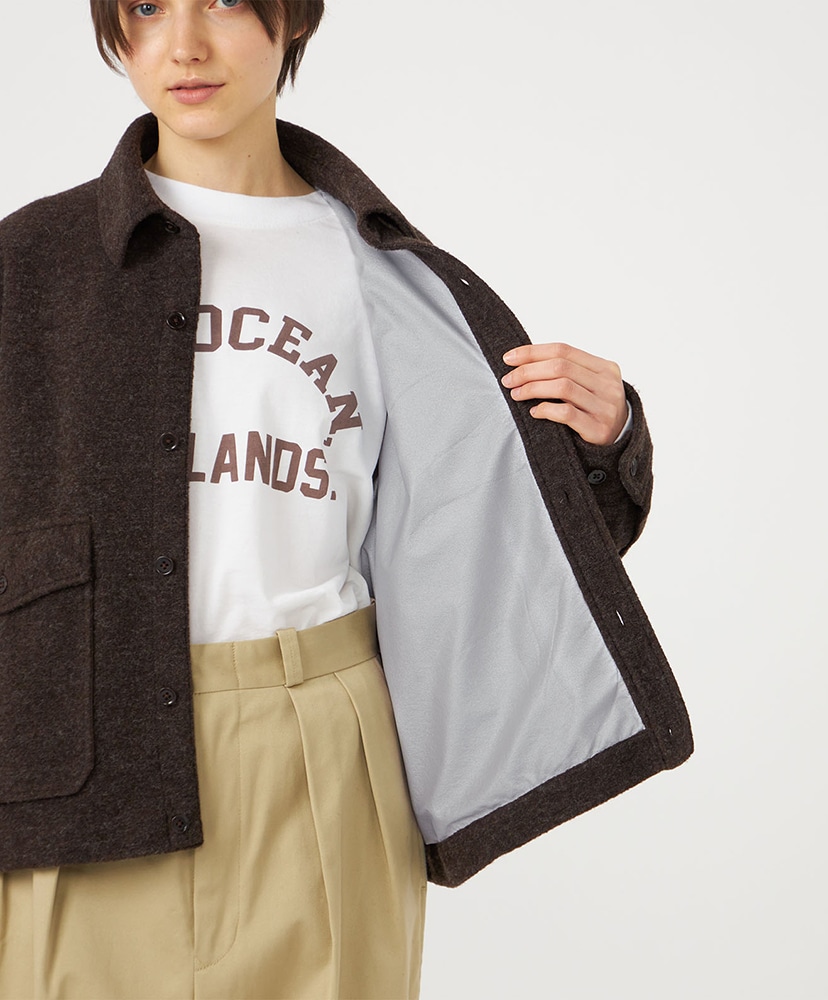 OOAL WINDSTOPPER Sliver Knit Jacket BR/ブラウン 1(WOMEN)