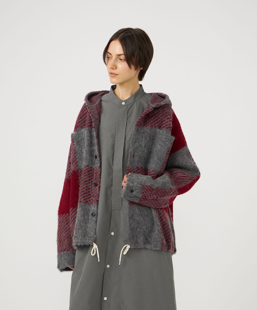 OOAL Mohair Hooded Jacket R/レッド 0(WOMEN)