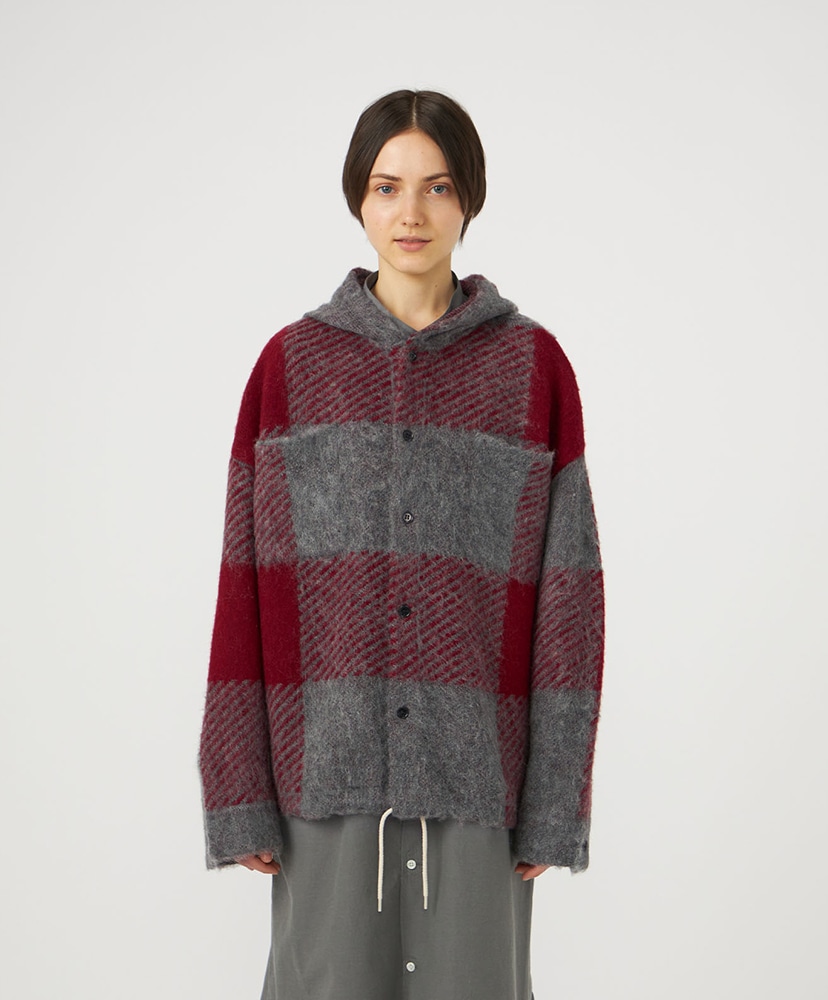OOAL Mohair Hooded Jacket R/レッド 0(WOMEN)
