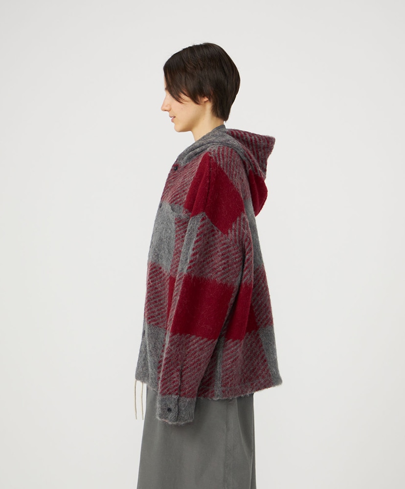 OOAL Mohair Hooded Jacket R/レッド 0(WOMEN)