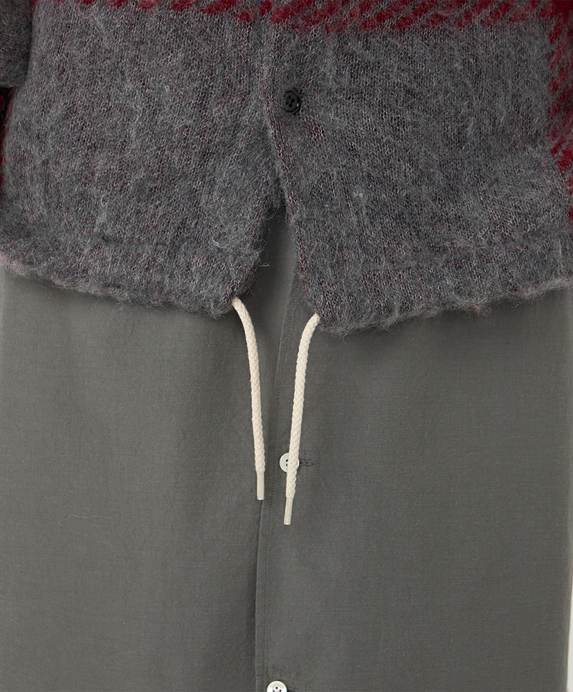 OOAL Mohair Hooded Jacket R/レッド 0(WOMEN)