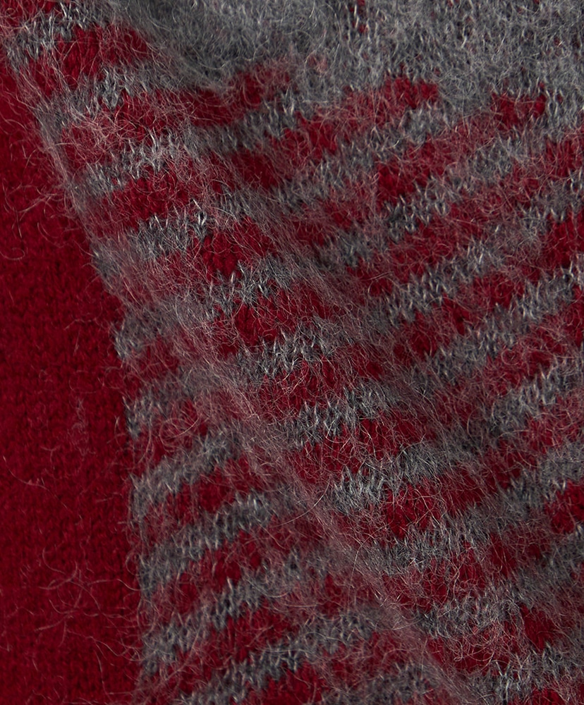 OOAL Mohair Hooded Jacket R/レッド 0(WOMEN)
