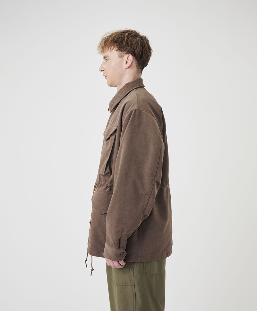 Synthetic Leather Field Jacket BR/ブラウン L(MEN)
