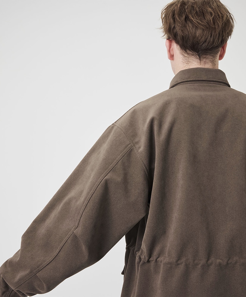 Synthetic Leather Field Jacket BR/ブラウン L(MEN)