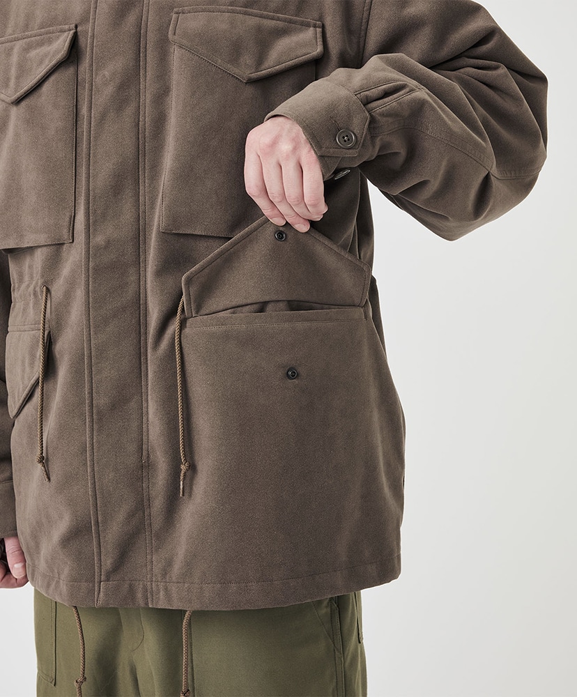 Synthetic Leather Field Jacket BR/ブラウン L(MEN)