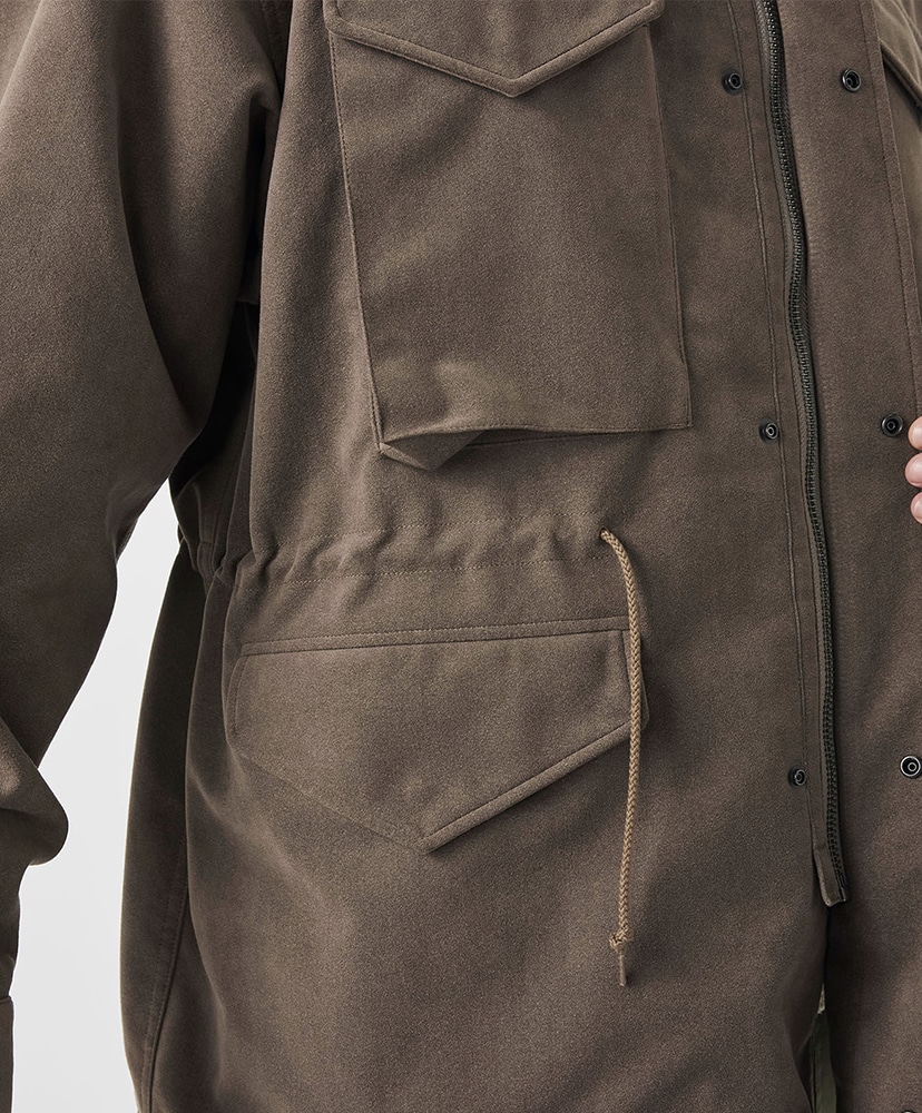 Synthetic Leather Field Jacket BR/ブラウン L(MEN)