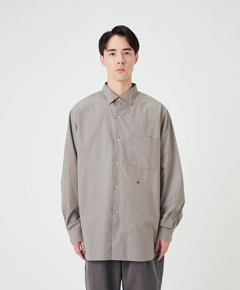 Regular Collar Striped Wind Shirt SX/サックス 0(WOMEN)