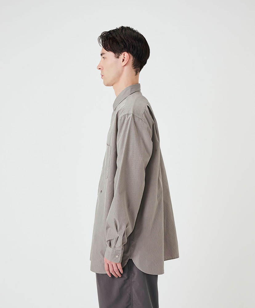 Regular Collar Striped Wind Shirt SX/サックス 0(WOMEN)
