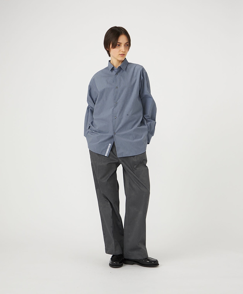 Regular Collar Striped Wind Shirt SX/サックス 0(WOMEN)