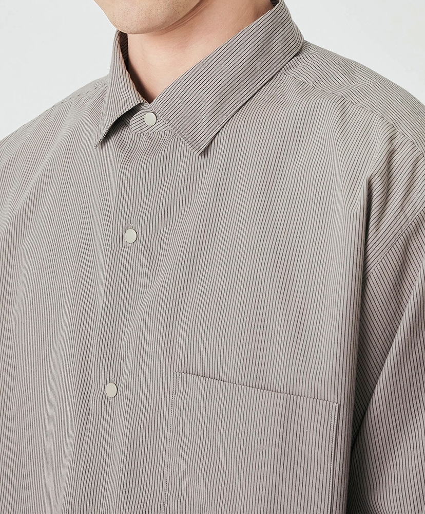 Regular Collar Striped Wind Shirt SX/サックス 0(WOMEN)