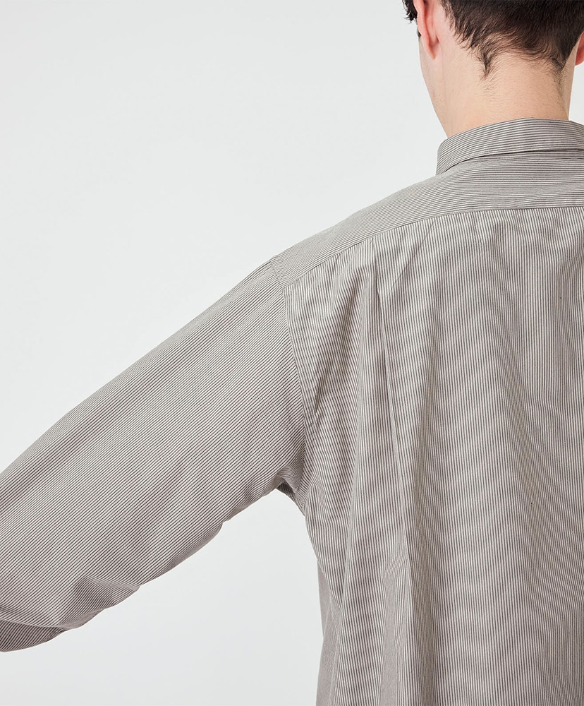 Regular Collar Striped Wind Shirt SX/サックス 0(WOMEN)
