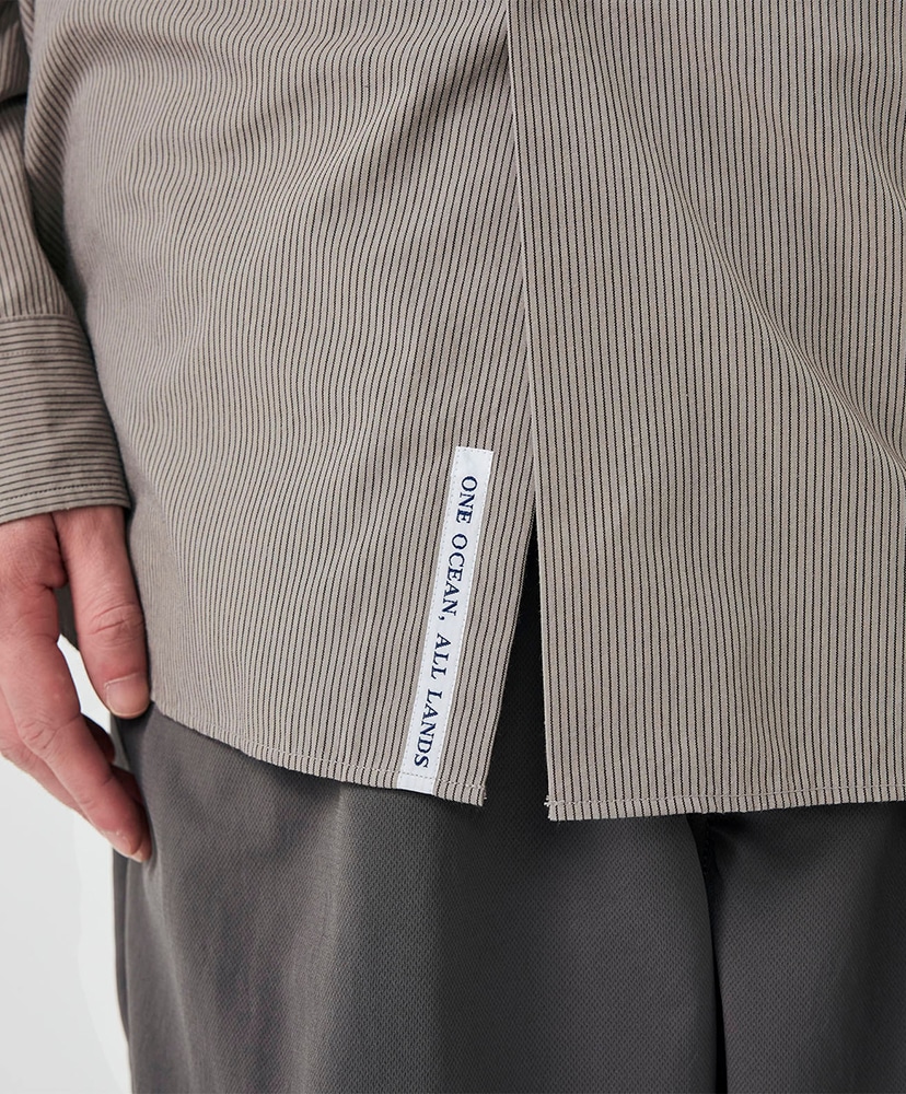 Regular Collar Striped Wind Shirt SX/サックス 0(WOMEN)