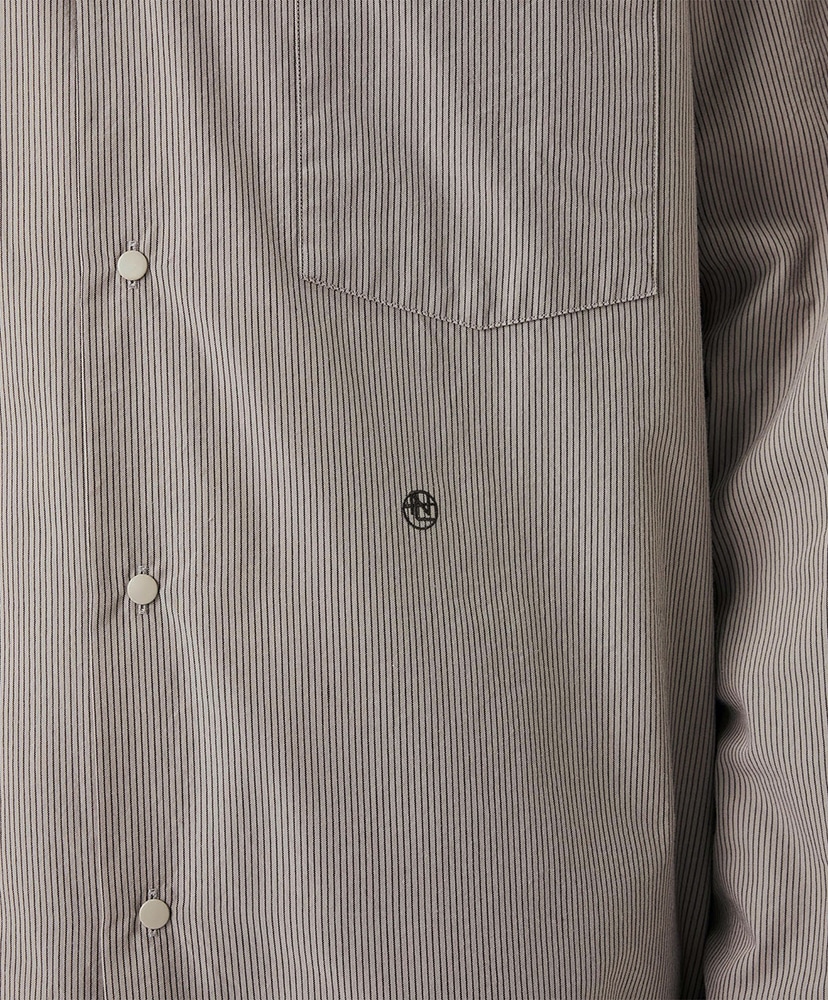 Regular Collar Striped Wind Shirt SX/サックス 0(WOMEN)