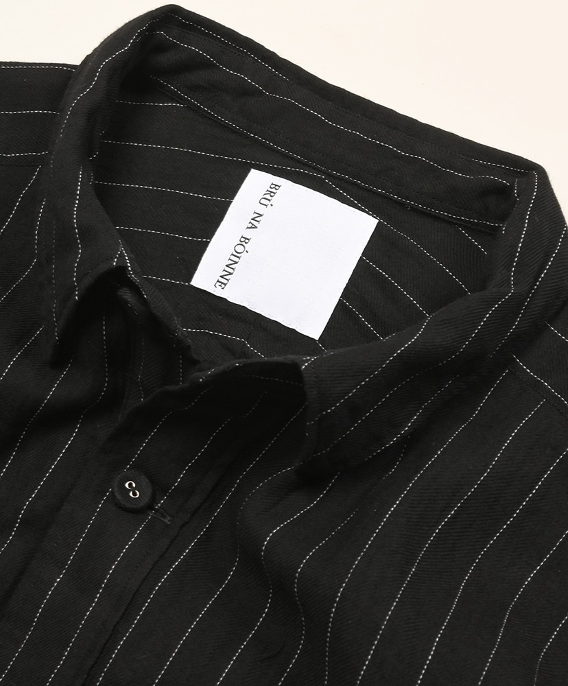 カディストライプシャツ Black/ブラック L(MEN)
