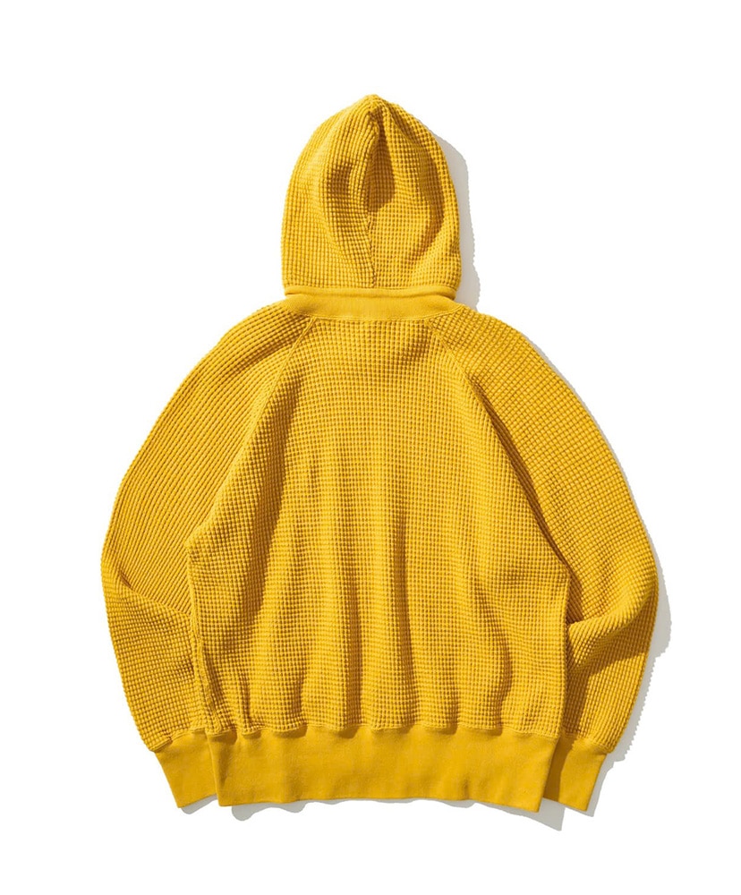 ワッフルスタンディングパーカー イエロー L(MEN)