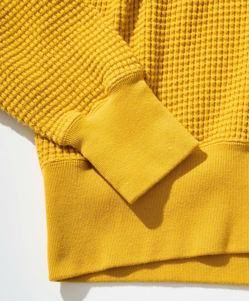 ワッフルスタンディングパーカー イエロー L(MEN)