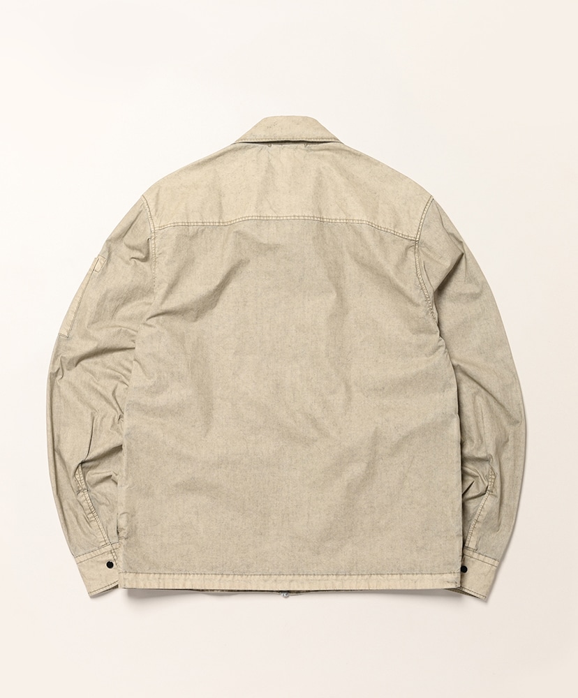 Cotton Plain Face Resined Lens Zipped Overshirt Fallen Rock/フォールンロック L(MEN)