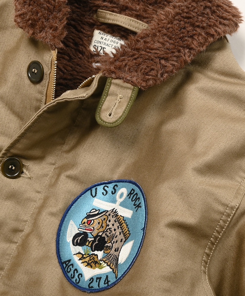 LOT 2181 N-1 Jacket USS ROCK US NAVYプリント Khaki/カーキ 40(MEN)