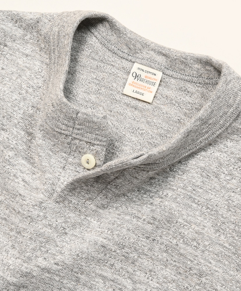 Lot.4082 1ボタンヘンリーネックT Heather Gray/ヘザーグレー L(MEN)