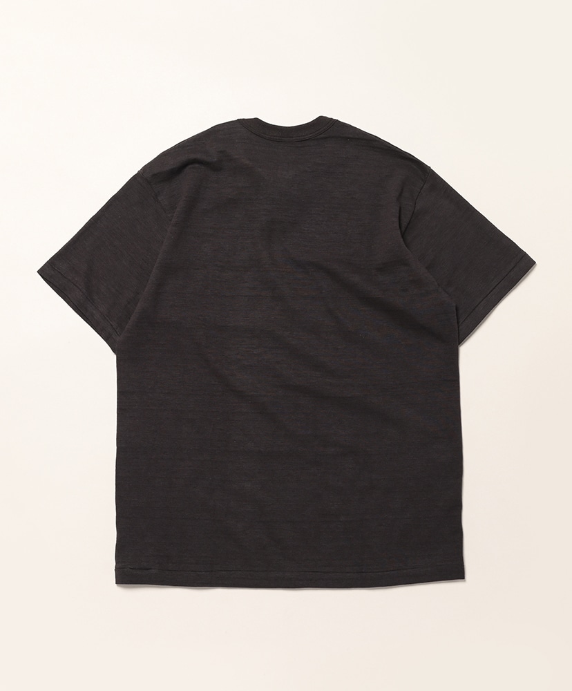 Lot.4082 1ボタンヘンリーネックT Sumi/スミクロ L(MEN)