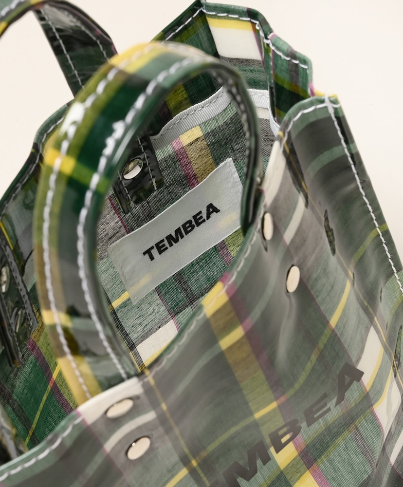 Paper Tote Mini - PVC(ONE Check Green/チェックグリーン): TEMBEA