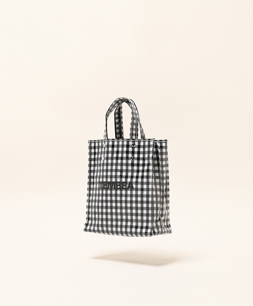 Paper Tote Mini - PVC(ONE Gingham Black/ギンガムブラック): TEMBEA