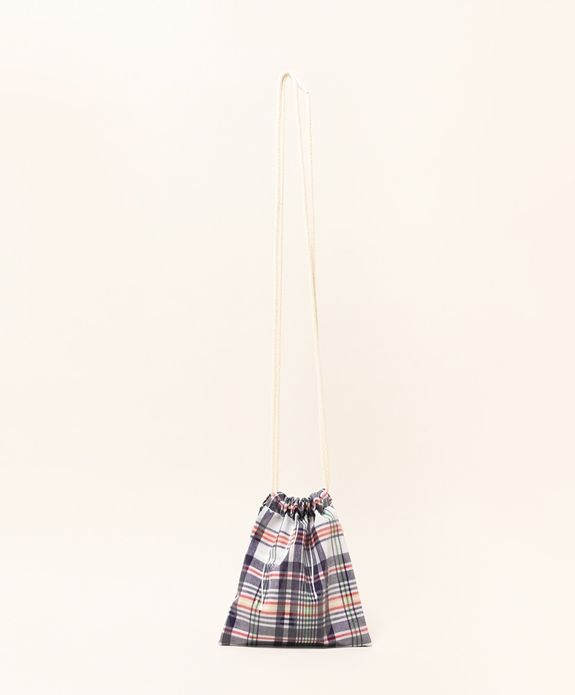 巾着 Pochette - PVC Check Navy/チェックネイビー ONE