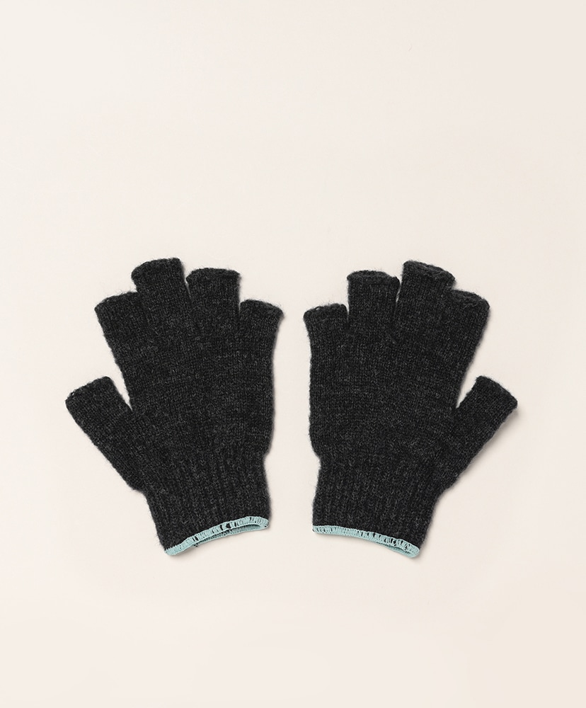 Fingerless Gunte Charcoal×Uguisu/チャコール×ウグイス M(UNISEX)