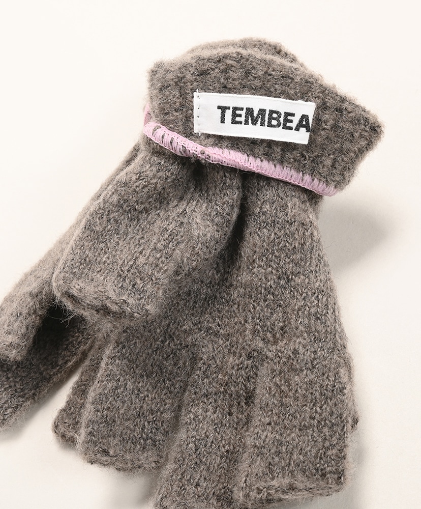 Fingerless Gunte Dk-Beige×Smoky-Pink/ダークベージュ×スモーキーピンク M(UNISEX)
