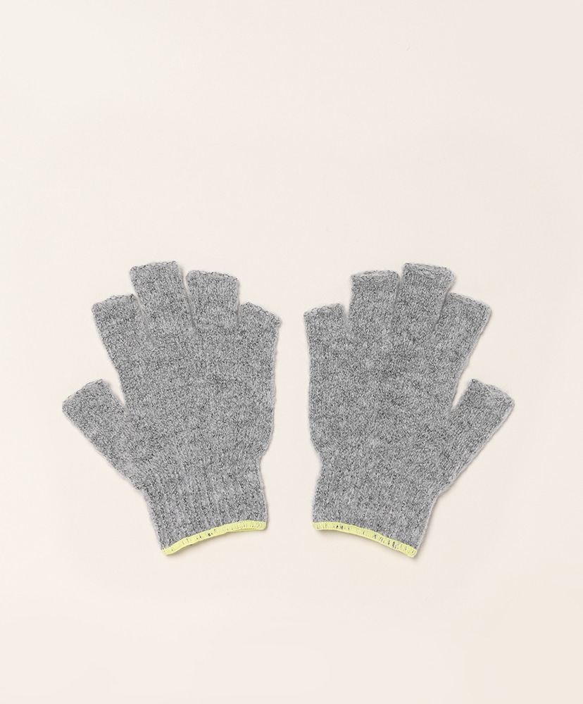 Fingerless Gunte Lt-Grey×Lemon/ライトグレー×レモン M(UNISEX)