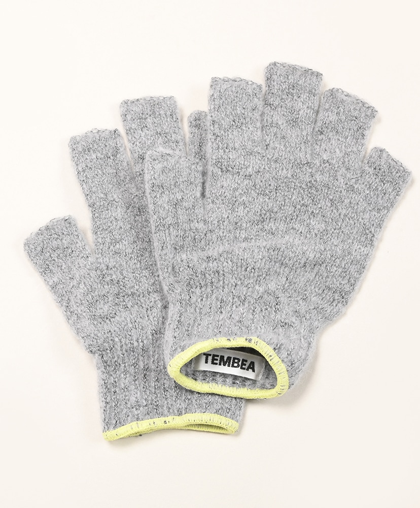 Fingerless Gunte Lt-Grey×Lemon/ライトグレー×レモン M(UNISEX)