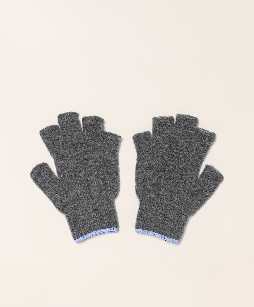 Fingerless Gunte Mid-Grey×Sax/ミッドグレー×サックス M(UNISEX)