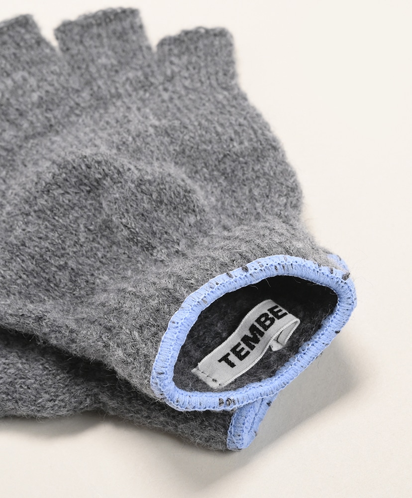 Fingerless Gunte Mid-Grey×Sax/ミッドグレー×サックス M(UNISEX)