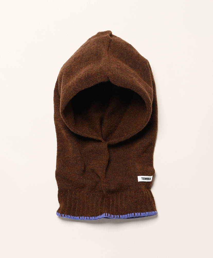 Balaclava - Wool Nylon Brown×Lavender/ブラウン×ラベンダー ONE
