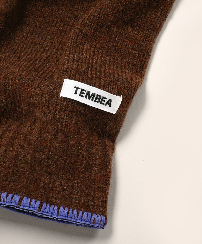 Balaclava - Wool Nylon Brown×Lavender/ブラウン×ラベンダー ONE