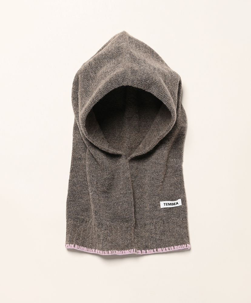 Balaclava - Wool Nylon Dk-Beige×Smoky Pink/ダークベージュ×スモーキーピンク ONE
