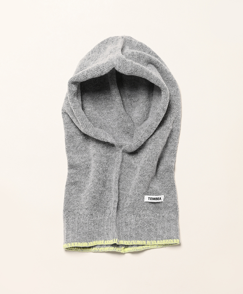 Balaclava - Wool Nylon Lt-Grey×Lemon/ライトグレー×レモン ONE