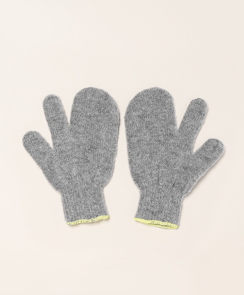 3 Fingers Gunte Lt-Grey×Lemon/ライトグレー×レモン M(UNISEX)