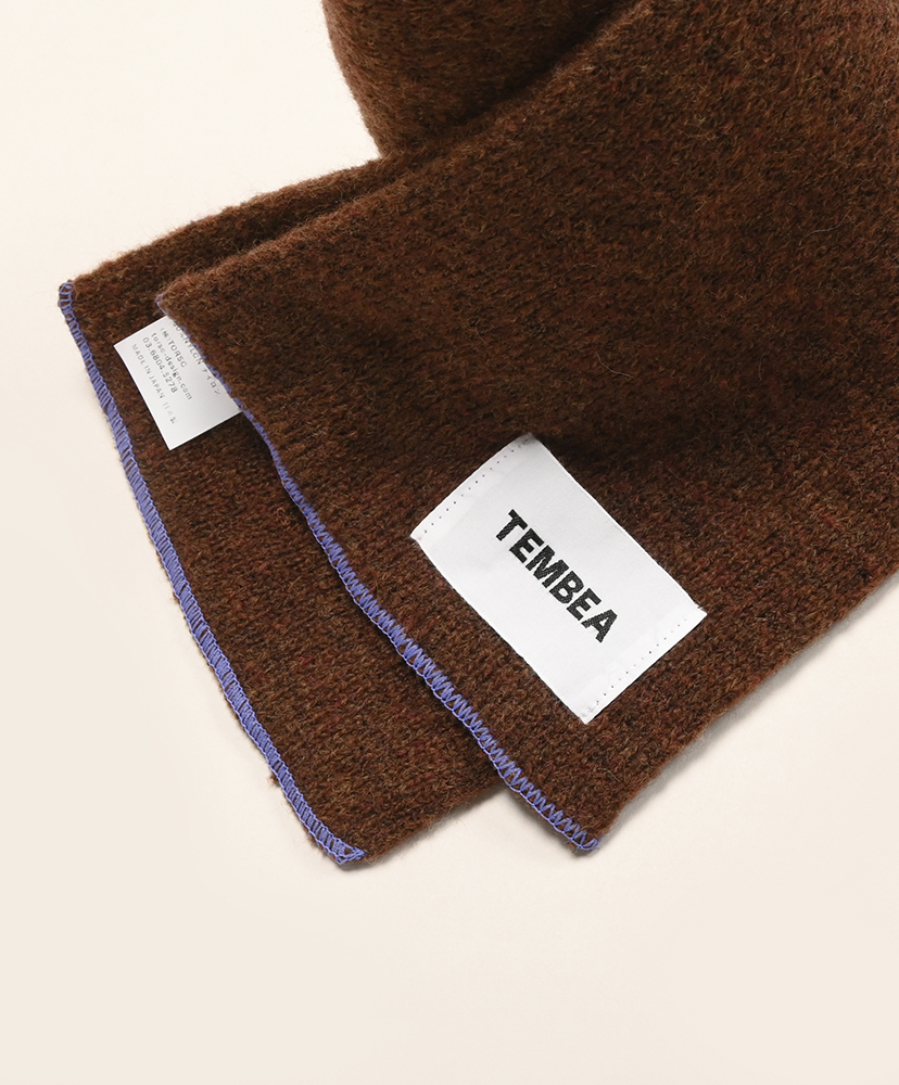 Muffler - Wool Nylon Brown×Lavender/ブラウン×ラベンダー ONE