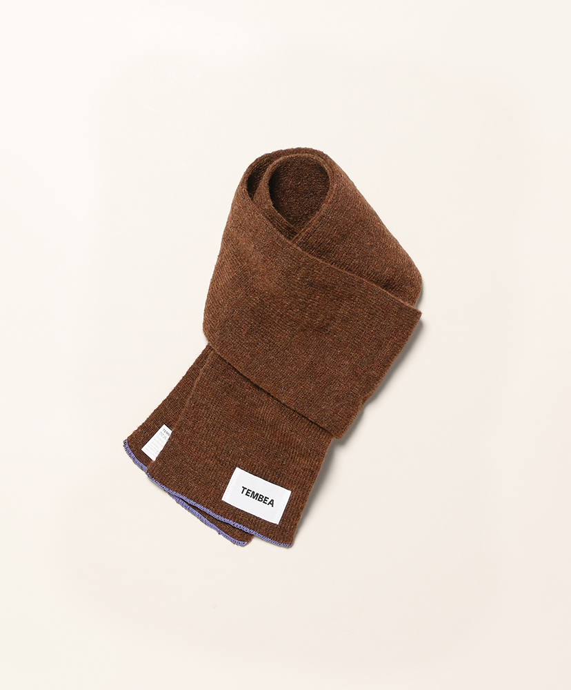 Muffler - Wool Nylon Brown×Lavender/ブラウン×ラベンダー ONE