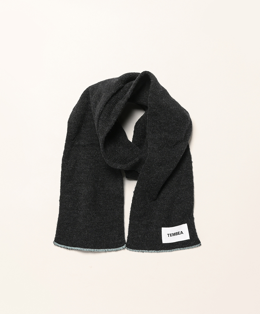 Muffler - Wool Nylon Charcoal×Uguisu/チャコール×ウグイス ONE
