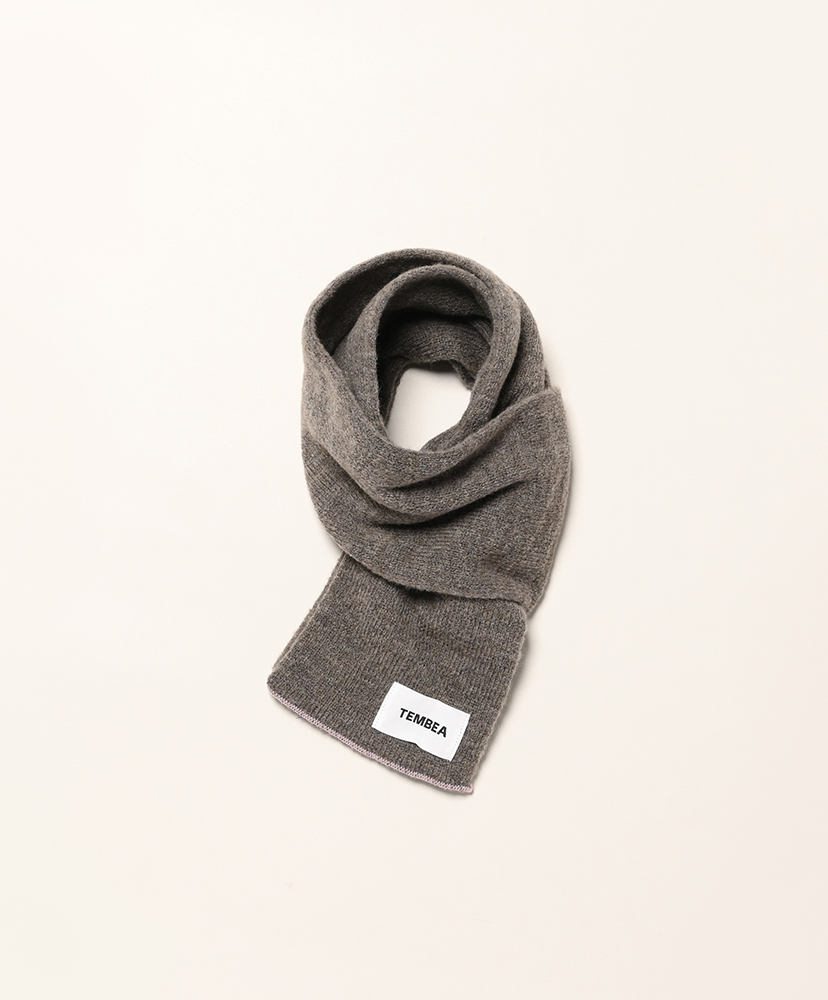 Muffler - Wool Nylon Dk-Beige×Smoky Pink/ダークベージュ×スモーキーピンク ONE